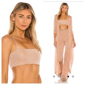NWT L*SPACE Shimmer Bikini Set in Champagne